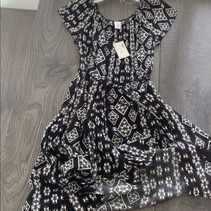 Geometric b&w dress by Justice sz 8 NWT